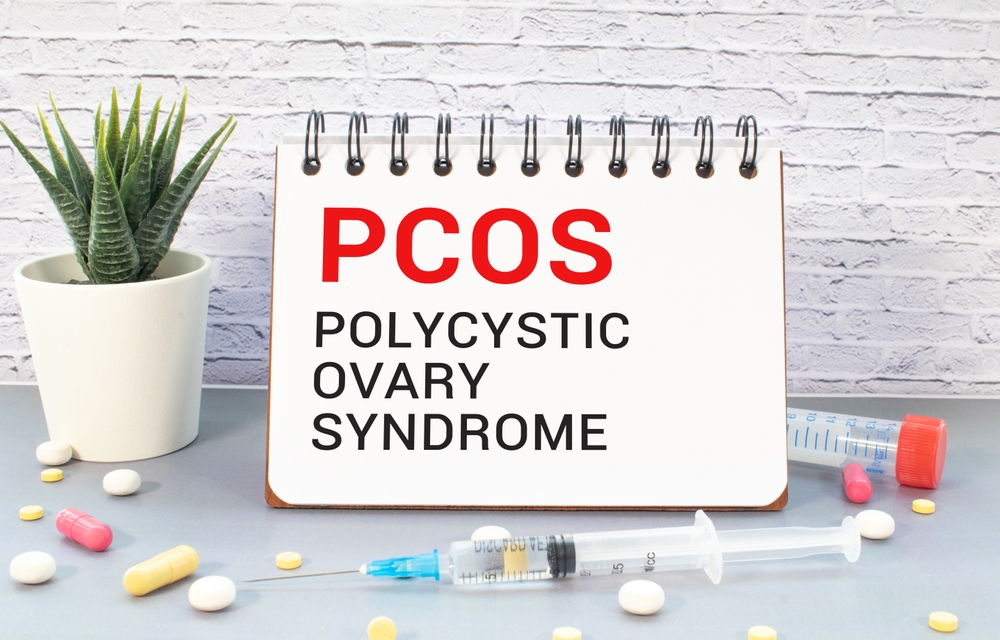 Pcos,Polycystic,Ovary,Syndrome,Written,In,Spiral,Notebook,On,Doctor